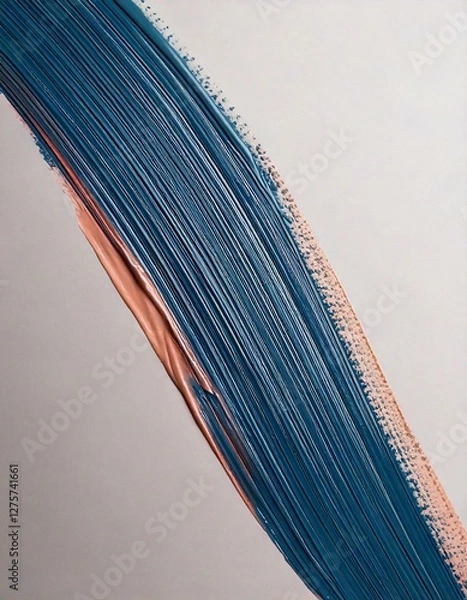 Fototapeta blue and yellow, future dusk colour stroke on a grey background 