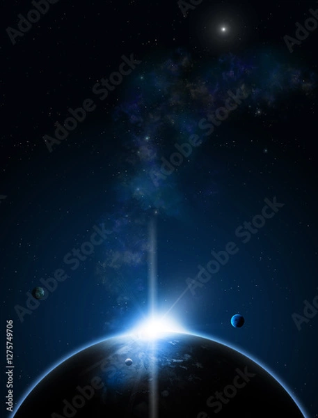 Fototapeta Space Solar Eclipse Background