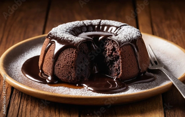 Obraz chocolate cake on a plate