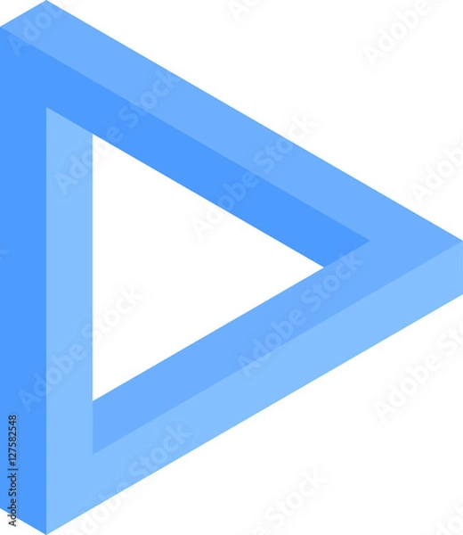 Obraz Geometrical polygonal object. Three-dimensional triangle