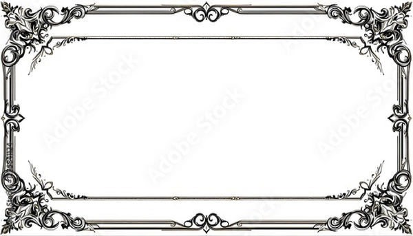 Fototapeta Decorative vintage frames borders backgrounds