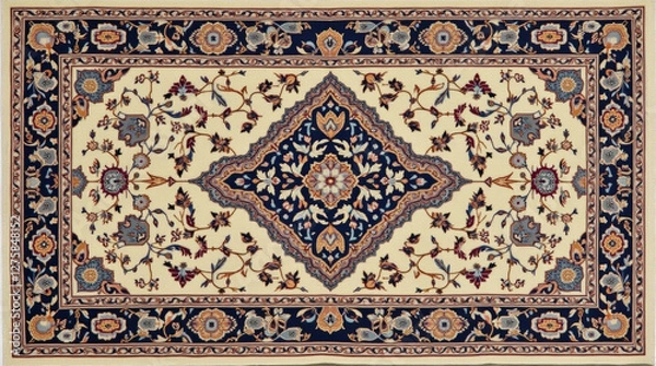 Obraz Texture of brown beige Persian carpet