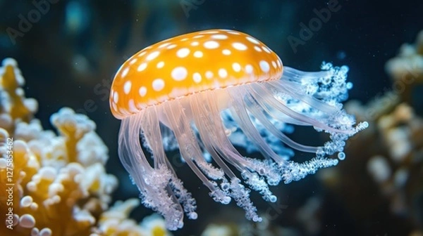 Obraz Spotted Jellyfish in Ocean