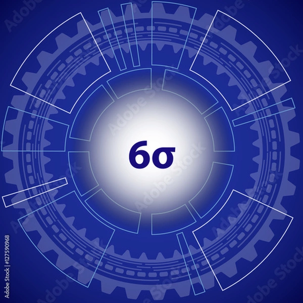 Obraz Six sigma strategy background
