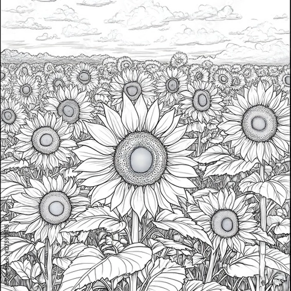 Obraz Flowers Fantasy Coloring Book - 115 Pages of Magical Floral Illustrations for Relaxation & Creativity, Coloring page, Workbook for Print