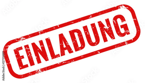 Obraz Einladung stempel rot grunge