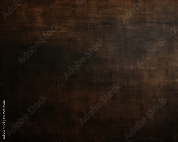 Fototapeta Dark brown textured wood surface background for posters, ads, templates, and graphic design