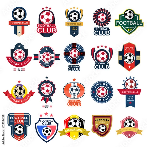 Obraz Set Soccer Football Badge and logo emblem designs,vector illustration