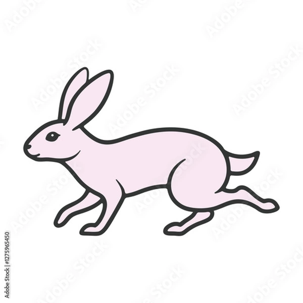 Obraz Bunny runs icon silhouette vector illustration art design.
Silhouettes of easter bunnies isolated on a white background. Set of different rabbits silhouettes for design use.