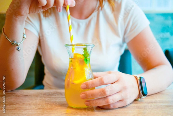 Obraz vitamin smoothie. refreshment and healthy eating