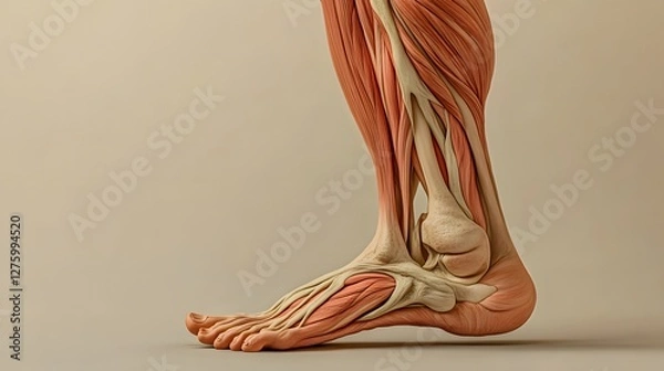 Fototapeta An Intimate Close-Up of the Impacts of Duchenne Muscular Dystrophy on a Child's Leg Muscles