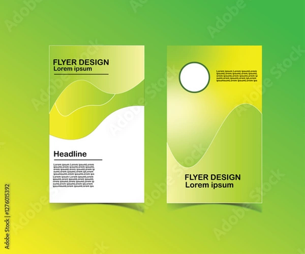 Obraz Abstract geometric gradient posters set. Minimalist elegant style cover templates collection with monochrome geometric round shapes. Vector design for social media, cover, banner, flyer.