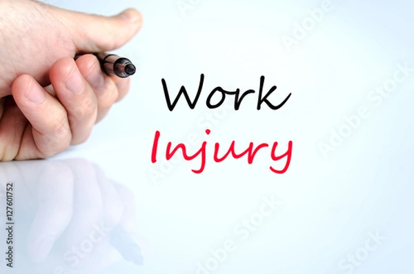 Fototapeta Work injury text concept