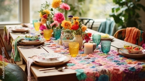 Obraz whimsical spring table background