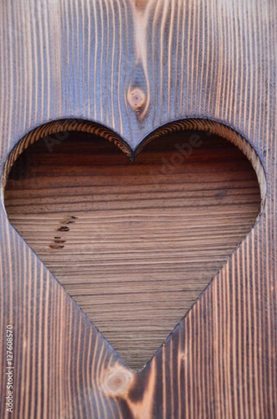 Obraz Holzfensterladen mit Herz