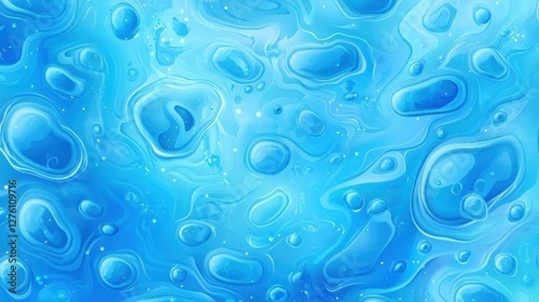 Obraz abstract blue water bubbles background