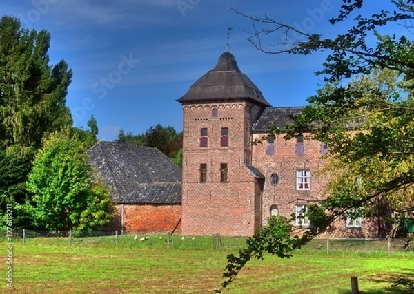 Fototapeta View to the Kasteel de Tegelarije in Roermond Netherlands Limburg. Built in 1650 for the Colonel Francois Bitot.
