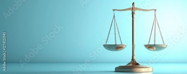 Fototapeta Symbol of justice and balance in a minimalist design.