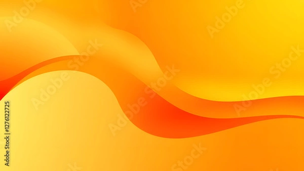 Fototapeta Abstract Orange Wave Background with Gradient Lines and Light Texture