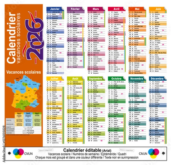 Fototapeta Calendrier 2026 - 06