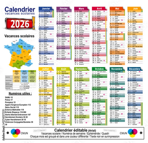 Obraz Calendrier 2026 - 11