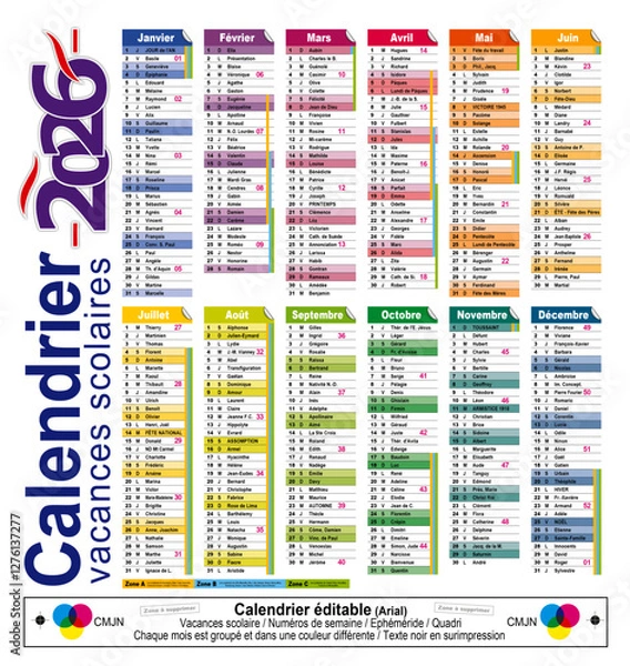 Obraz Calendrier 2026 - 16