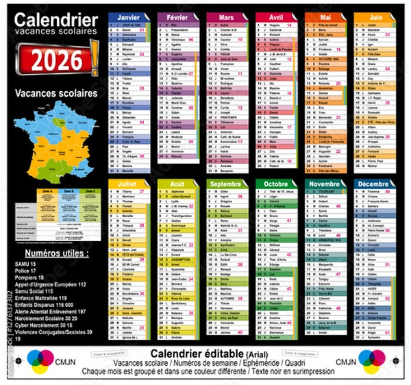 Obraz Calendrier 2026 - 13