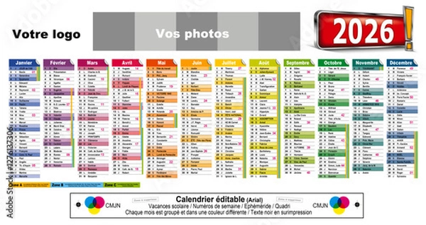 Obraz Calendrier 2026 - 20