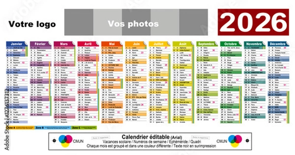 Fototapeta Calendrier 2026 - 19