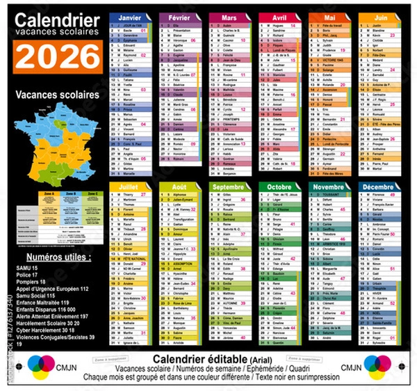 Obraz Calendrier 2026 - 14