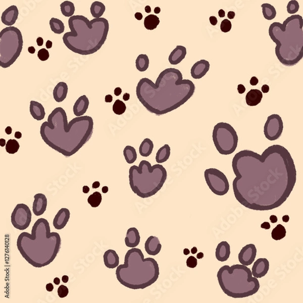 Obraz Paw pattern