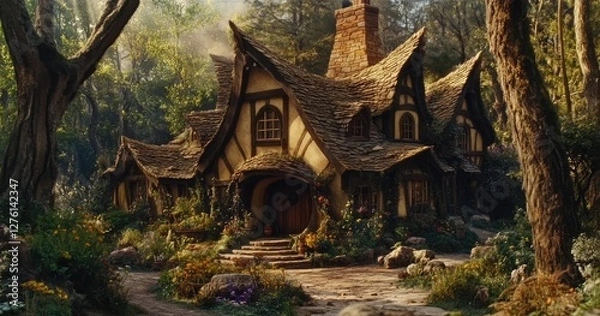 Obraz The house from the movie snow white and the seven dwarfs.