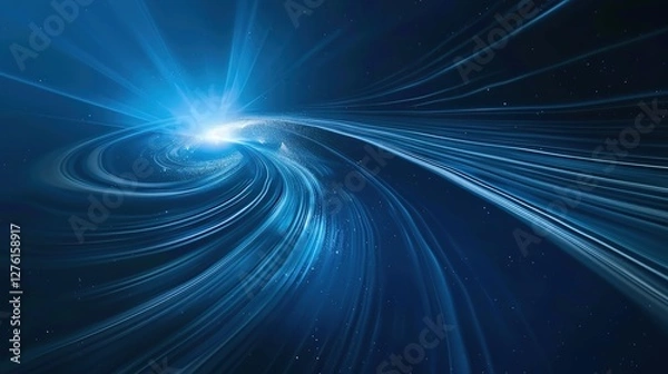 Fototapeta Night_sky_blue_galactic_background