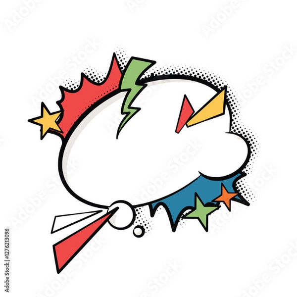 Fototapeta Bold and Bright Speech Bubbles in Pop Art Style