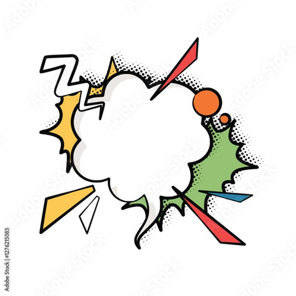 Fototapeta Bold and Bright Speech Bubbles in Pop Art Style