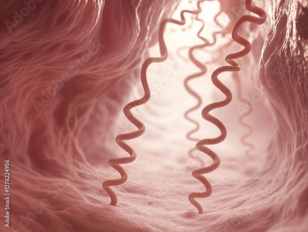 Obraz Lyme disease spirochetes attack the cell wall