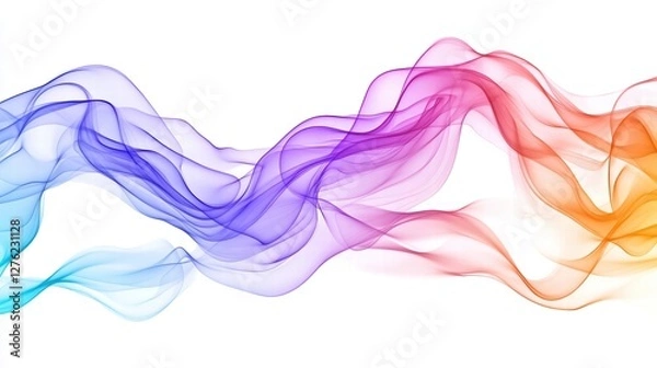 Fototapeta colorful smoke wave abstract background