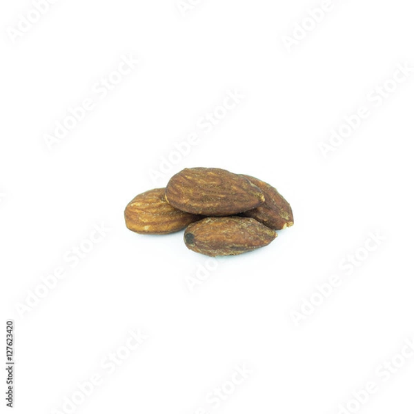Fototapeta almonds isolated on white