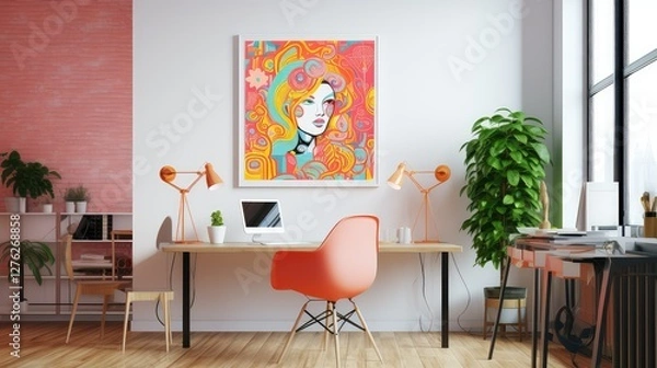 Obraz vibrant poster in office