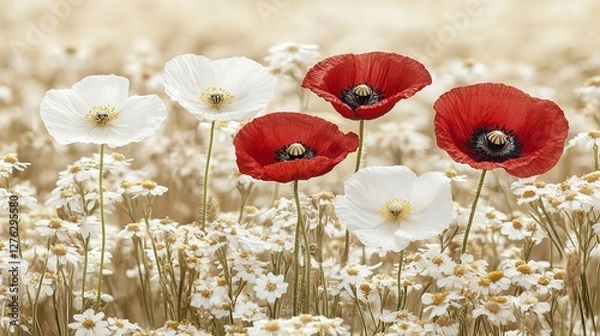 Obraz poppies in a field