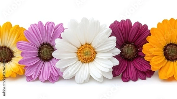 Obraz pink and white daisies
