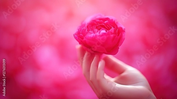 Obraz pink tulip close up