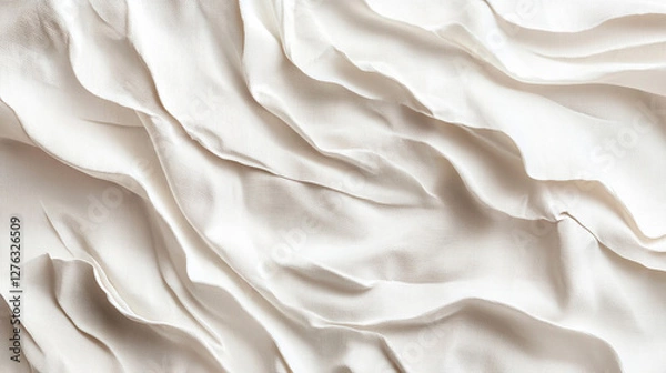 Fototapeta A wrinkled tissue paper with natural folds resting on