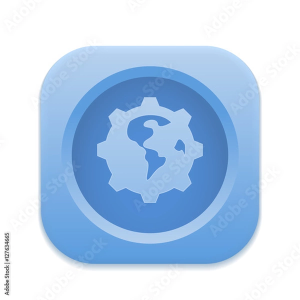 Fototapeta App Button - Round Square