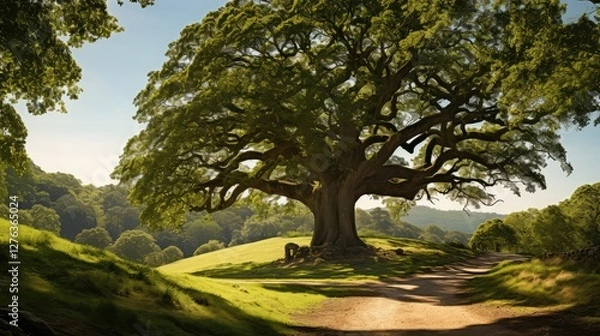 Fototapeta thick huge tree