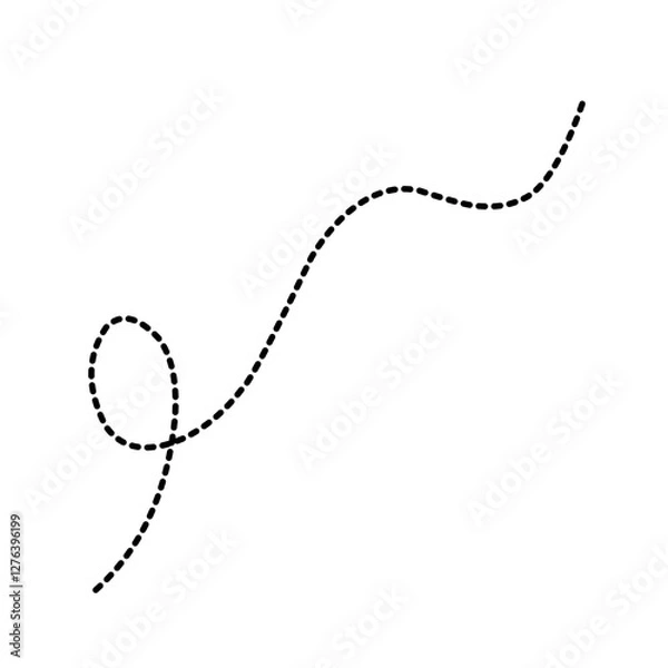 Fototapeta Simple bee trail line