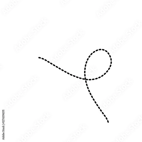 Fototapeta Simple bee trail line