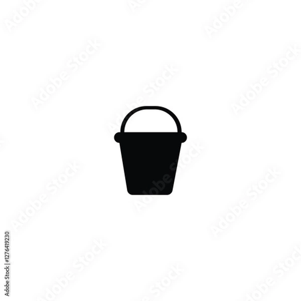 Fototapeta bucket icon Simple outline illustration
