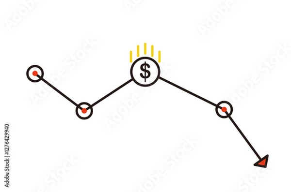 Obraz 세계 경제,금융,관세,에너지 관련 이미지를 백터 일러스트화 표현함