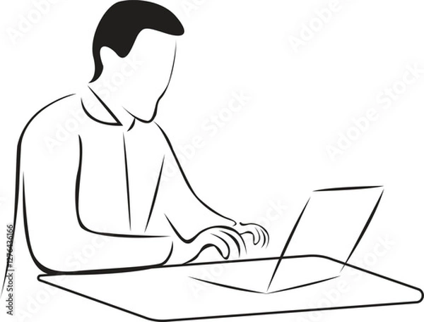 Fototapeta Remote job or office job, vector file